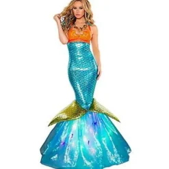 Voksen Kvinder Boguge Havfrue Fandango Halloween Karneval Kostume Cosplay Party (2XL)