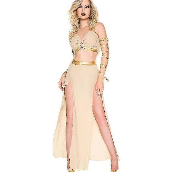 Voksen Kvinders Antik Romersk Kejserinde Kostume Toga Kostume Græsk Gudinde Outfits Sæt Til Halloween Klæd Ud Fest, Rollespil, Cosplay Temafest S