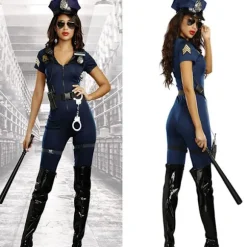 Voksen Kvinders Politi Kostume Til Halloween Kostumefest S