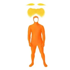 Voksen Lorax Kostume Sæt (Bodysuit + Skæg) - Perfekt til Halloween & Cosplay Fester S S