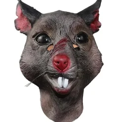 Voksen Ny Mutant Rottehoved Dyrekostume Ansigt Splinter Halloween Musemaske Brun