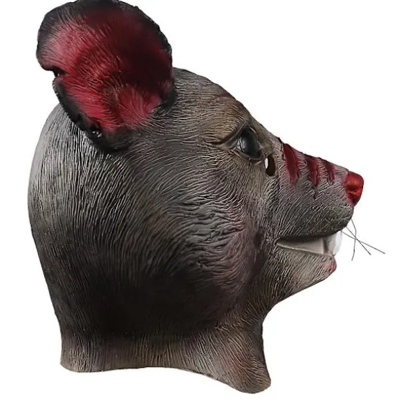 Voksen Ny Mutant Rottehoved Dyrekostume Ansigt Splinter Halloween Musemaske Brun