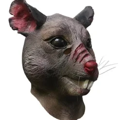Voksen Ny Mutant Rottehoved Dyrekostume Ansigt Splinter Halloween Musemaske Brun