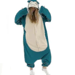 Voksen Onesie Pyjamas, Dyr Kigurumi Onesie Til Mænd Kvinder Helkrops Pyjamas Tegneserie Snorlax Pyjamas Kostume XXL