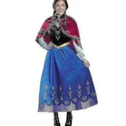 Voksen Prinsesse Anna Elsa Kostume Julekostume Fancy Dress Outfit[HK] Anna M