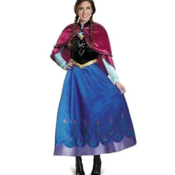 Voksen Prinsesse Anna Kostume Jul Cos Fancy Kjole Outfit_y XL