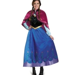 Voksen Prinsesse Anna Kostume Eventyrlig Cosplay Maskeraddrægt_c-L