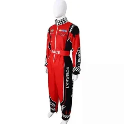 Voksen Racer Cosplay Kostume Mænd Rød Jumpsuit Kvinder Racerkører Udklædning - Perfekt L