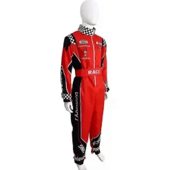 Voksen Racer Cosplay Kostume Mænd Rød Jumpsuit Kvinder Racerkører Udklædning - Perfekt L