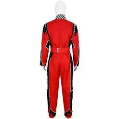 Voksen Racer Cosplay Kostume Mænd Rød Jumpsuit Kvinder Racerkører Udklædning - Perfekt L