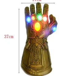 Voksen Thanos Infinity Gauntlet Handske Cosplay Endgame Infinity War Flash Led