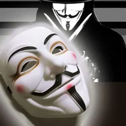 Voksenmaske Hacker Anonymous V Ligesom Vendetta Hvid KLB