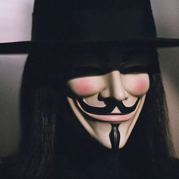 Voksenmaske Hacker Anonymous V Ligesom Vendetta Hvid KLB