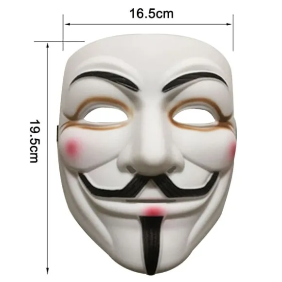 Voksenmaske Hacker Anonymous V Ligesom Vendetta Hvid KLB