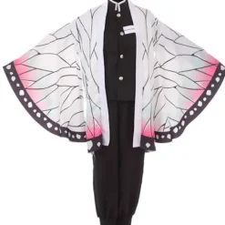 Voksne Børn Anime Demon Slayers Kimetsu no Yaiba Kochou Shinobu Cosplay Kostume Kimono Halloween Tøj Pink XL