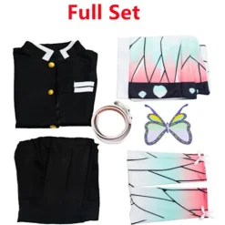 Voksne Børn Anime Demon Slayers Kimetsu no Yaiba Kochou Shinobu Cosplay Kostume Kimono Halloween Tøj Pink XL