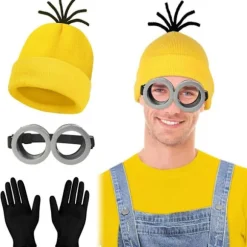 Voksne Børn Cosplay Minions Kostume Hat Handsker Briller Maskerade Jul C Sæt(Sød Hat+Briller+Handsker){ee} C Sæt(Sød Hat+Briller+Handsker) C Set(Cute Hat+Glasses+Gloves) One Size | Fyndiq