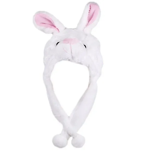 Voksne Børn Vinter Sød Plysdyr Karakter Hue Hat med Pom Pom Ender Lange Stropper Sjovt Plys Legetøj Øreklap Hue Cosplay Kanin Rabbit
