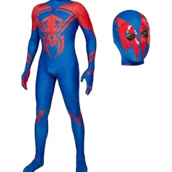 Voksne Mænd 2099 Spider-Man Across The Spider Verse 3D Cosplay Kostume Superhelte Outfits Jumpsuit + Maske Fancy Dress til Halloween Karneval Fest 170 | Fyndiq