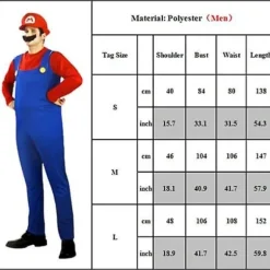 Voksne mænd Super Mario Bros. Fancy Dress Kostume Cosplay Kostume W Green S