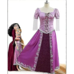 Voksne Piger Rapunzel Karneval Halloween Fest Fancy Kjole Cosplay Kostume Filtret Rapunzel Prinsesse Kostume Til Kvinder Lilla-lingling} only dress XXL | Fyndiq
