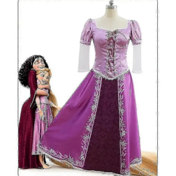 Voksne Piger Rapunzel Karneval Halloween Fest Fancy Kjole Cosplay Kostume Filtret Rapunzel Prinsesse Kostume Til Kvinder Lilla-lingling} only dress XXL | Fyndiq