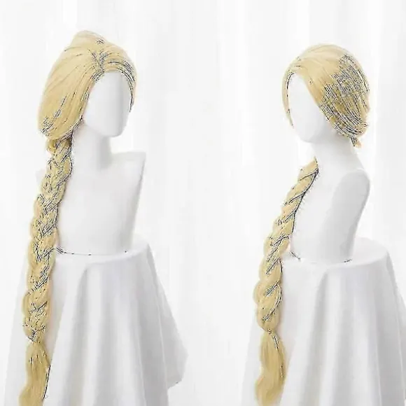 Voksne Piger Rapunzel Karneval Halloween Fest Fancy Kjole Cosplay Kostume Filtret Rapunzel Prinsesse Kostume Til Kvinder Lilla kun paryk only wig XXL | Fyndiq