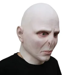 Voldemort Maske Dæmon Skræmmende Halloween Maske Realistisk Latex Maske Fuld Maske Cosplay Rekvisitter til Voksne (PrettyJ)