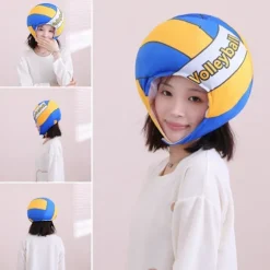 Volleyball Plys Hat Ekstra Blød Realistisk Udseende Bedårende Vaskbar Fuld Fyldt Dekorativ Ikke-Falming Nyhed Volleyball Plys Hat Cosplay Hovedbeklædning | Fyndiq