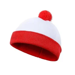 Wally Hat Sjov Waldo Rød Hvid Strikket Hue Til Jul Halloween Cosplay Rekvisitter Fine Julegaver Gennemsnitsstørrelse (Fww)