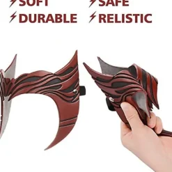 Wanda Maske Hovedbeklædning, Latex Scarlet Rød Hexe Krone Til Cosplay Halloween Kostume Maskerade Rekvisitter
