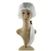 Washington Advokat Krøllet Paryk Kolonial Paryk Kostume Pudret Paryk 1700-tals Cosplay Parykker Halloween Fest Parykker Voksne Gaver Hvid, CJY