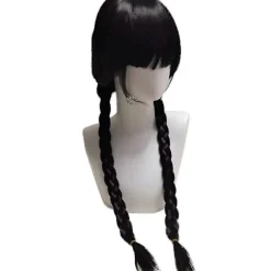 Wednesday Addams Paryk med Paryknet Parykker til Wednesday
