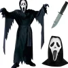Weekcos skræk skrigende spøgelseskostume til voksne og børn, Halloween cosplay festkostume med skrigmaske, karnevalskostumer til Halloween M Karneval | Fyndiq