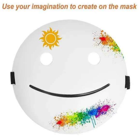 White Smile Dream Mask Cosplay Maske Rekvisitter til Halloween Karneval Party Maskerade
