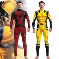 Wolverine-kostume til mænd, superheltekostume til drenge, Halloween-cosplay-kostume rød Red XL