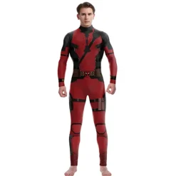 Wolverine-kostume til mænd, superheltekostume til drenge, Halloween-cosplay-kostume rød Red XL