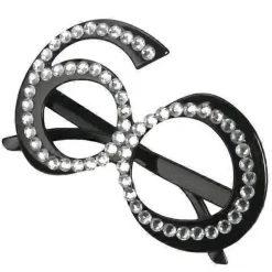 2X 60 års fødselsdag Glitter Diamant Briller Nyhed Briller Fancy Dress