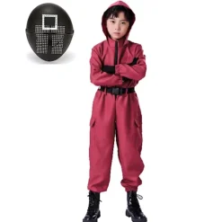 Xbi- Squid Game 2 Børnetøj med Maske Clothes+mask Clothes+Square Mask 130