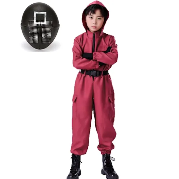Xbi- Squid Game 2 Børnetøj med Maske Clothes+mask Clothes+Square Mask 130