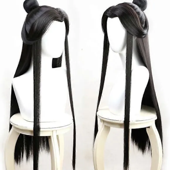 Xie Lian Cosplay Paryk Heaven Fors Blessing Cosplay Tian Guan Ci Fu Cosplay Sort Varmebestandig Syntetisk Hår Parykker + Parykhætte One Size One Size | Fyndiq