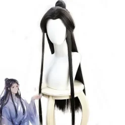 Xie Lian Cosplay Paryk Heaven Fors Blessing Cosplay Tian Guan Ci Fu Cosplay Sort Varmebestandig Syntetisk Hår Parykker + Parykhætte One Size One Size | Fyndiq