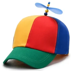 {xj}Farverig propelkasket - propelkasket - helikopterkasket - baseballkasket