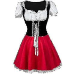 Xs-6xl Deluxe Voksen Rødhætte Kostume Med Kappe Kvinder Udklædning Halloween Fest Prinsesse Fancy Kjole color:6XL-Red Riding Hood