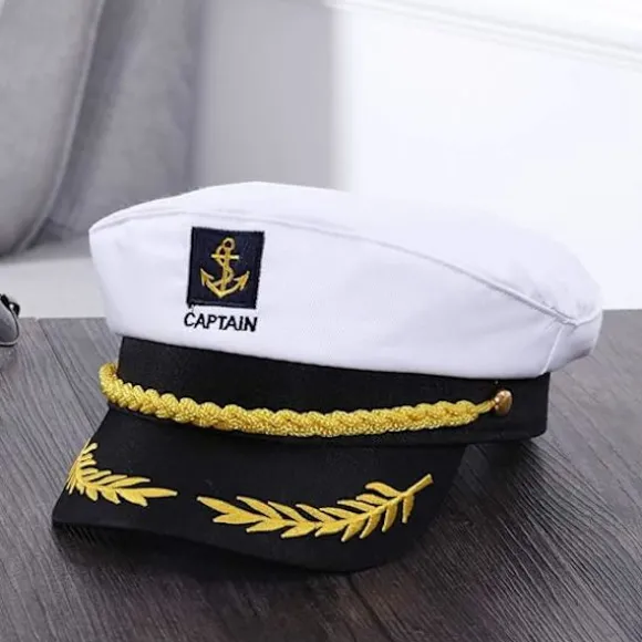 Yacht Kaptajnshat Voksen Skibsskipperhat Admiralhat til Mænd Kvinder Børn