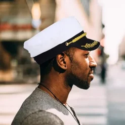 Yacht Kaptajnshat Voksen Skibsskipperhat Admiralhat til Mænd Kvinder Børn