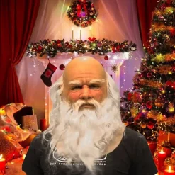 【14y】Gammel Silikonemaske - Økologisk Nissemaske - Giftfri - Halloween