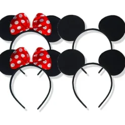 {YM}Sæt med 4 Mickey Mouse øre pandebånd Minnie Mouse øre pandebånd kvinder piger