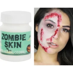 Zoombie hud makeup för halloween att måla ärr sår makeup hud